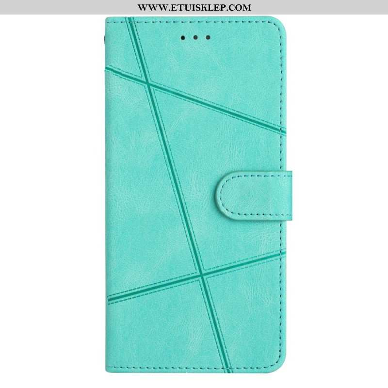 Etui Folio do Samsung Galaxy S23 Ultra 5G z Łańcuch Linie Smyczy